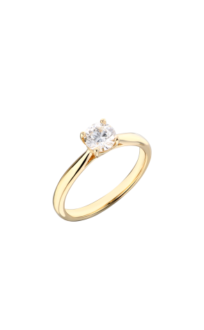 Кольцо  0,62 ct H/VS2 Round Cut Diamond МГУ (40708)