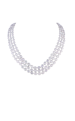 Комплект  в стиле Van Cleef & Arpels Palmyre 31,08 ct Round Cut Diamonds & White Gold (42079) №2