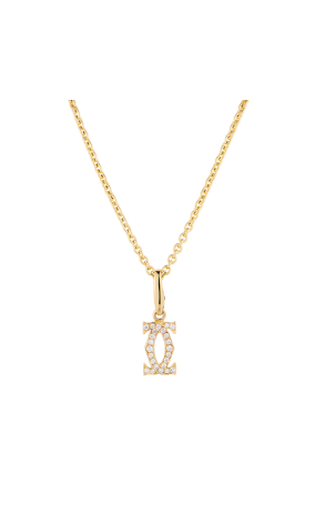 Кулон Cartier Double C diamonds in Yellow Gold (42720)
