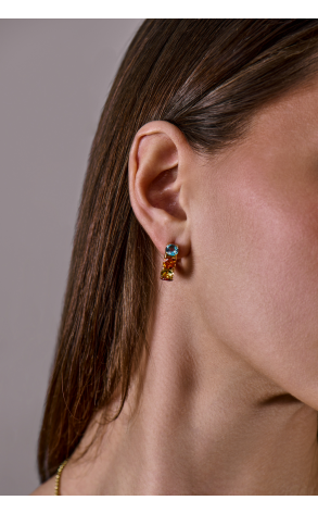 Серьги  Multigemstone & Yellow Gold (41686) №2
