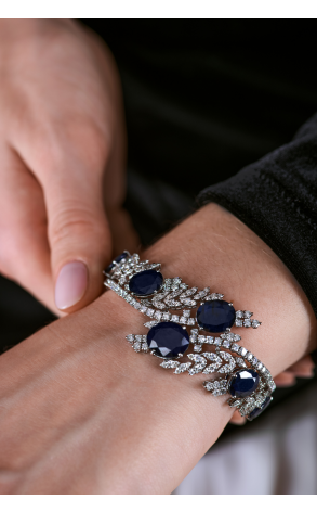 Браслет  30,20 ct Blue Natural Treated Sapphires & 7,05 ct Natural Diamonds (39990) №3