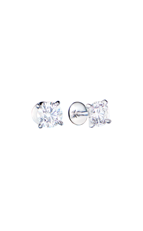 Пусеты GIA 0,71 ct F/VS2 - 0,70 ct F/VS2 Round Cut Diamonds EXEXEX (41879)