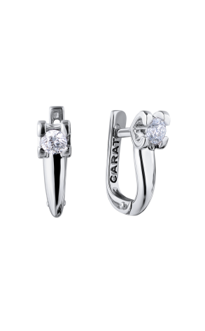Серьги  0,23 F/SI1 - 0,22 F/SI2 White Gold (36594)