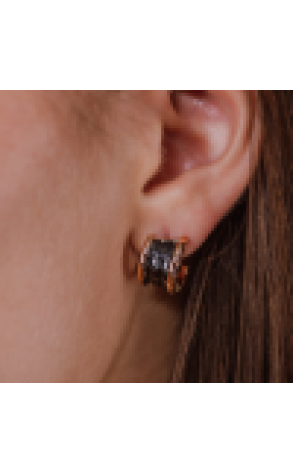 Серьги Bvlgari B.Zero1 Rose Gold & Black Ceramic 347405 (43049) №3