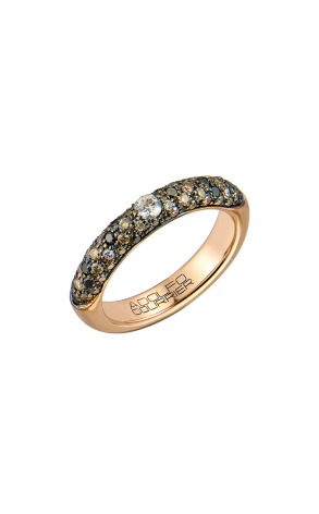 Кольцо Adolfo Courrier J-Jungle Rose Gold & White & Brown & Black Diamonds P1-JJ-02 (41851)