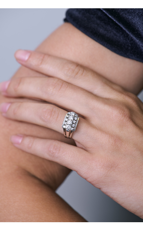 Кольцо  Round Cut Diamonds & White Gold (40277) №2