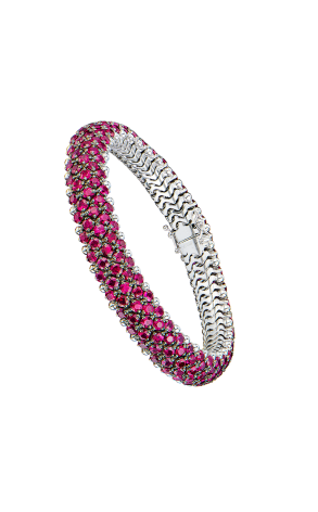 Браслет  23,0 ct Natural Ruby & White Gold (41544)