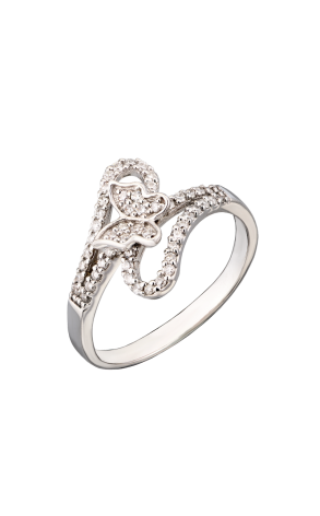 Кольцо  Round Cut Diamonds & White Gold (40355)