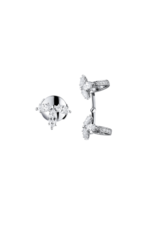 Серьги DeRosa White Gold Cuff 1,27 ct Marquise & Round cut Diamonds E1120358 (40598)