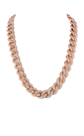 Колье Jewerest Armor Weaving 21.24 ct F/VS2 Round Diamonds Rose Gold (37536)