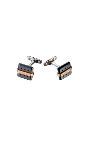 Запонки Baraka Rose Gold & Ceramic & Diamonds (43451)