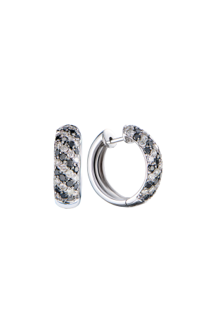 Серьги  Black & White Diamonds & White Gold (43377)
