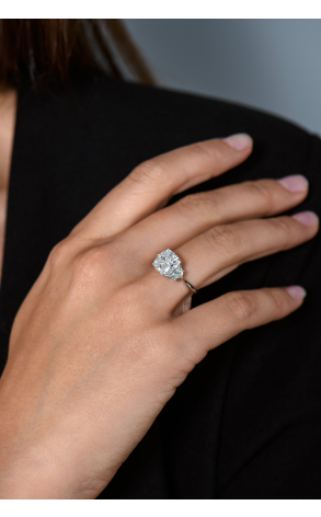 Кольцо Sarkissian GIA 4,02 ct F/SI1 Cushion Cut Diamond (43406) №5