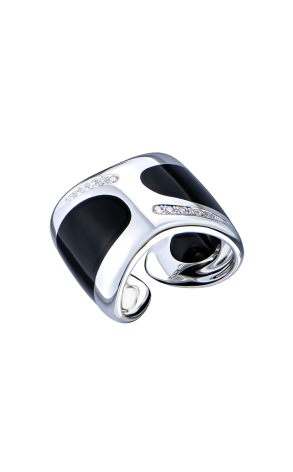 Кольцо Gavello White Gold & Black Enamel & Diamonds (43194)