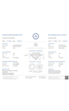 Кольцо RalfDiamonds 1.00 ct L/SI1 Round Diamond RDR (37064) №2