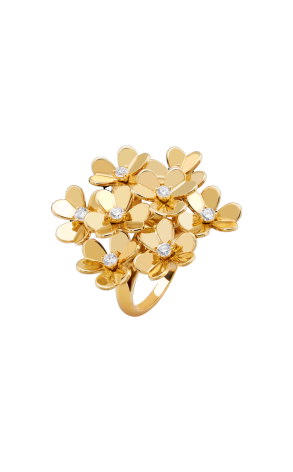 Кольцо Van Cleef & Arpels Frivole 8 Flowers Yellow Gold & Diamonds (SIZE 53) VCARB67700 (42282)