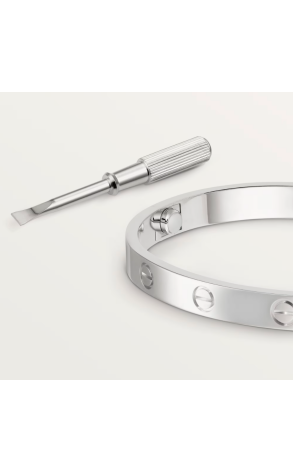 Браслет Cartier Love Classic Model White Gold (SIZE 20) CRB6067620 (42336) №3
