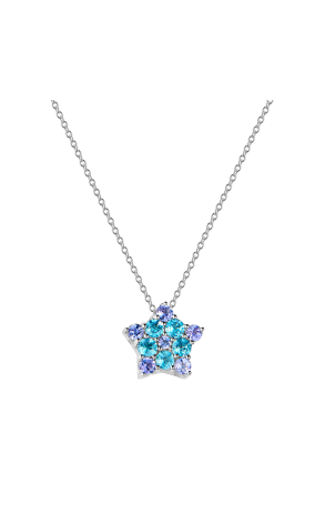 Подвеска Pasquale Bruni Star Blue Topaz & Amethyst & White Gold (43480)