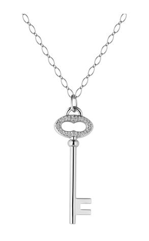 Подвеска Tiffany & Co White Gold and Diamonds Oval Key Pendant (36237) №2