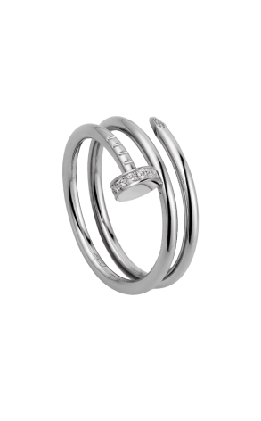 Кольцо Cartier Juste un Clou Double White Gold & Diamonds (SIZE 50) CRB4211050 (41371)