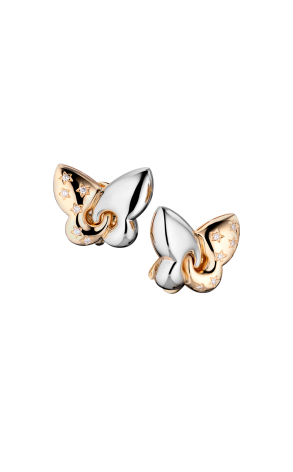 Серьги Bvlgari Farfalle Butterfly Gold and Diamond Earrings (36209)