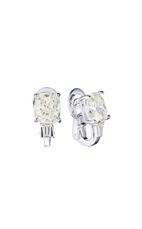 Серьги  2,79 ct L/SI1 - 3,13 ct L/SI1 Cushion Cut Diamonds & White Gold (42907)