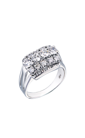 Кольцо  Round Cut Diamonds & White Gold (40277)