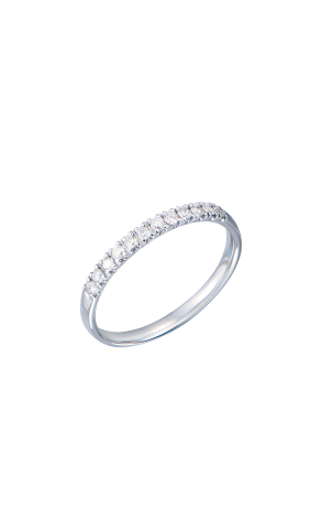 Кольцо  дорожка из 12 бриллиантов 0,09 ct и белого золота 750 пробы (42337)