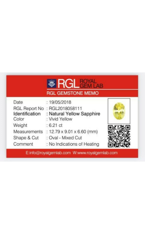 Серьги RalfDiamonds Natural Yellow Sapphire 6.21 - 5.68 ct Vivid Yellow (36372) №4