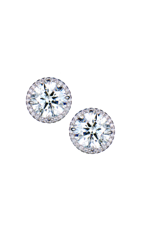 Пусеты Yanush Gioielli 4,01 ct D/VVS1 - 4,13 ct D/VVS2 Round Diamonds (41519)