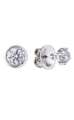 Пусеты GRAFF 0,71 G/VVS2 - 0.71 G/VVS2 Platinum & White Gold Diamond Stud GE13342 (38047)