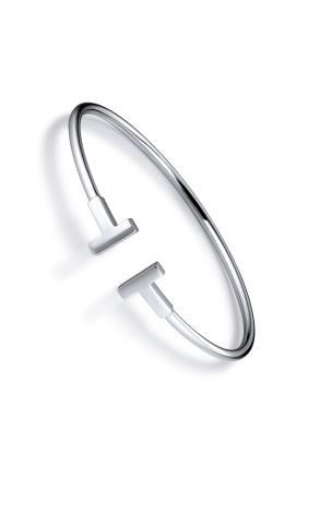 Браслет Tiffany & Co T Narrow Wire Bracelet in White Gold 33419104 (43577)
