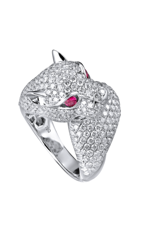 Кольцо  White Gold Diamonds 3.30 ct & Ruby (36862) №2