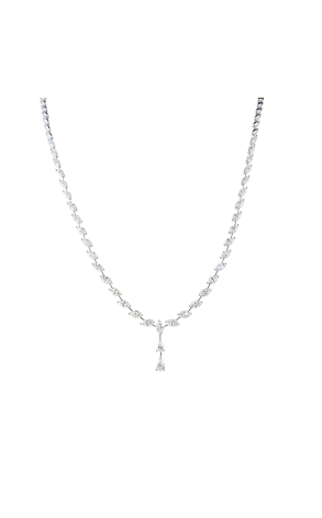 Колье  8,10 ct Pear & Marquise Cut Diamonds & White Gold (41506)