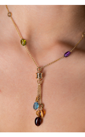 Колье Bvlgari B.Zero1 Multi-Colored Gemstone Yellow Gold (12708) №3