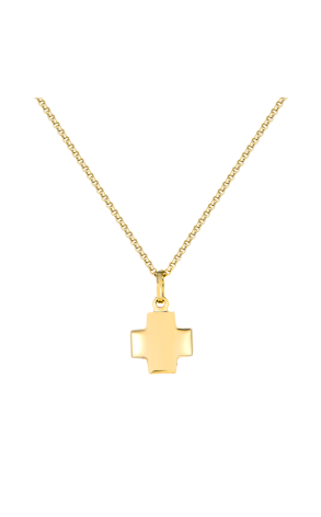 Подвеска  Square Cross Yellow Gold (43314)
