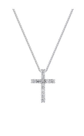 Крест  0,40 ct G/I1 White Gold & Diamonds (37499)