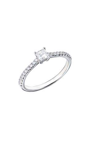 Кольцо Tiffany & Co 0,32 ct D/VS1 Square Cut Brilliant (41656)