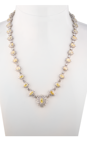 Колье Yanush Gioielli Two Tone 33,27 ct Multishape Diamonds Necklace YN6155W (42001)