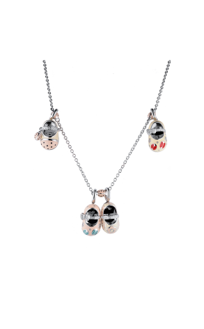 Подвеска Aaron Basha LadyBug Necklace & 4 Baby Shoe Enamel (37166)