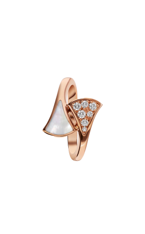 Кольцо Bvlgari Diva's Dream Rose Gold & Mother of Pearl & Diamonds (Size 52, 53) 353807, 353808 (40259) №2