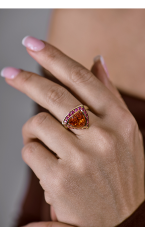 Кольцо  Moving Multi-Gemstone Yellow Gold Ring (41638) №2