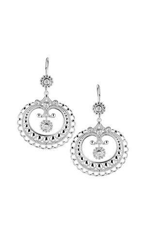 Серьги Jewels&Co Vintage Style White Gold Diamonds (36708)