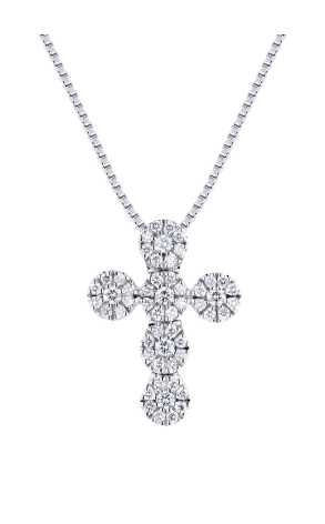 Крест Damiani Margherita White Gold Cross (37250)