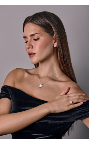 Кольцо  2,93 ct H/VS2 Round Brilliant & 0,46 ct Trapezoid (41828) №4