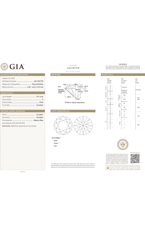 Пусеты GIA 1,08 CT D/VVS2 - 1,01 CT D/VVS2 ROUND CUT DIAMONDS (38922) №3