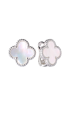 Серьги Van Cleef & Arpels Vintage Alhambra Mother-of-pearl Earrings VCARF48600 (36310)
