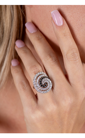 Кольцо Damiani Mimosa 2,50 ct Black & White Diamonds (37205) №2