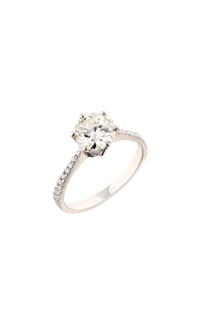 Кольцо  1,35 ct N/VS1 Round Cut Diamonds МГУ (40398)