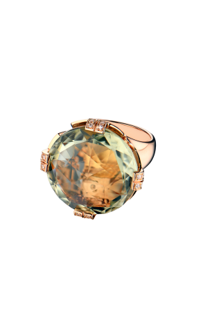 Кольцо Bvlgari Parentesi Cocktail Green Beryl & Diamond & Rose Gold (41300) №2